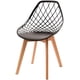 thumbnail image 5 of Set de 2 Sillas Wire3 Grupo Microtec para Comedor Estilo Eames Pata Madera Gruesa Asiento Tipo Rejilla PP Moderno Cocina Bar Restaurante Desayunador Minimalista Decorativa, 5 of 5