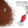 thumbnail image 1 of 23mm Diameter Stainless Steel Flat Base Coffee Tamper Pressing Tool Key Ring Decor (Red), 1 of 8