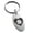 Silver, variant on Stainless Steel Camera Shutter Heart Engraved Small Oval Charm Keychain Keyring