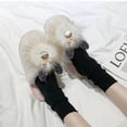 thumbnail image 1 of Pantuflas de felpa con punta abierta para mujer Wmkox8yii hj789, 1 of 6