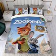 thumbnail image 4 of Zootopia Conjunto de sábanas temático, trío de piezas, cómodo y amigable con la piel, diseño único, regalo de decoración para el hogar para familiares, amigos y fans,135cm *200cm, 4 of 6