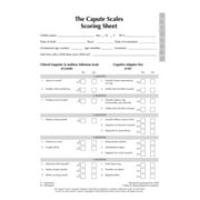 The Capute Scales Scoring Sheets (Paperback)