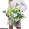 thumbnail image 5 of Ambesonne Tropical Fabric by the Yard Upholstery, Exotic Palm Foliage Art, 3 Yards, Fern Green and White, 5 of 5