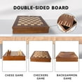 thumbnail image 6 of GSE Games & Sports Expert 7-in-1 Wooden Chess, Checkers, Backgammon, Dominoes, Cribbage Board, Playing Card & Poker Dice Game Tabletop Board Game Combo Set (Old Fashioned), 6 of 8