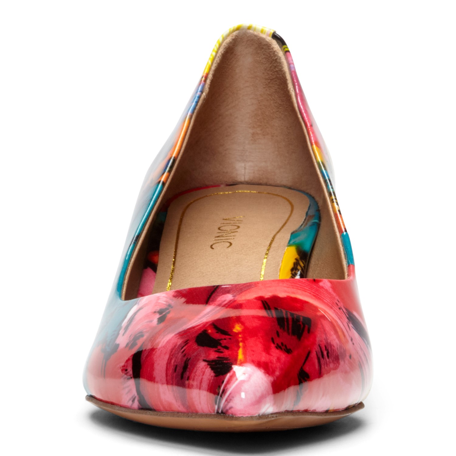 vionic josie kitten heel red