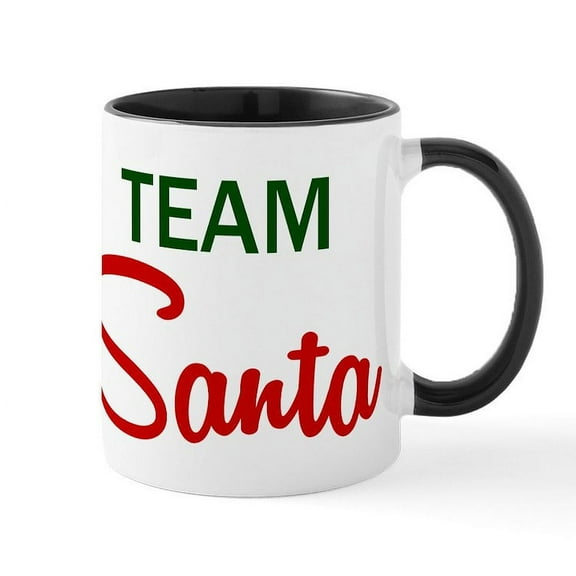 CafePress - 11 Ounce Team Santa Christmas Mugs - 11 oz Ceramic Mug - Novelty Coffee Tea Cup