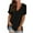 Black, variant on YUGYXL Womens Summer V Neck Tunics Comfy Short Sleeve T Shirts Casual Loose Fit Solid Color Tees Tops 2025 Trendy Work Shirts