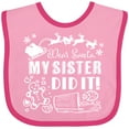 thumbnail image 3 of Inktastic Dear Santa, My Sister Did It Funny Christmas Boys or Girls Baby Bib, 3 of 4