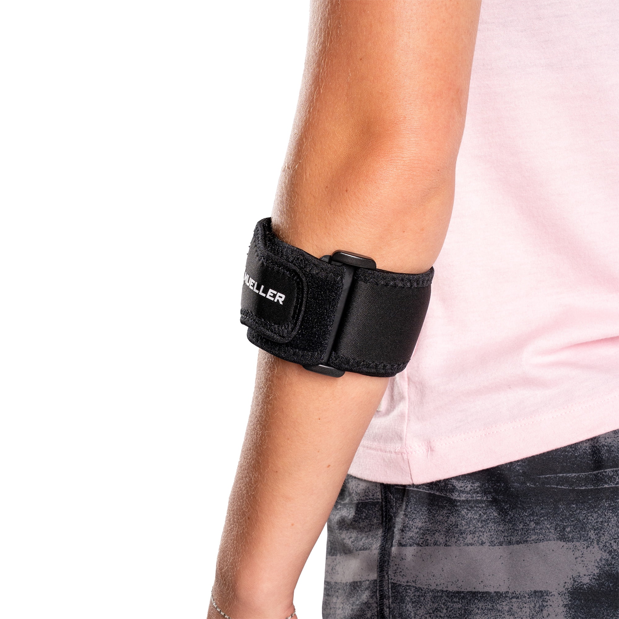 Mueller® Tennis Elbow Support with Gel Pad, One Size, Adjustable Forearm Support