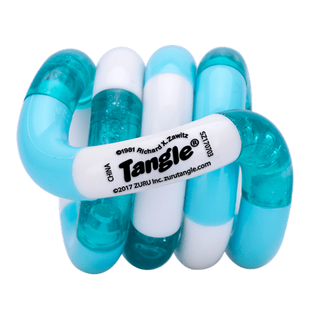 Classic ZURU Tangle - White, Blue Fidget Toy - Walmart.com