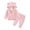 Pink, variant on WUANDIXFA Cute Newborn Boy Outfits 3 6 12 18 24 Months Newborn Infant Baby Boys Girls Bear Ear Hooded Zipper Sweatshirt Pants Outfits,Pink,12-18 Months