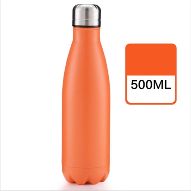 Simple modern double layer warhead motion cup 500ml matte orange