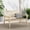 Brown 9MLBRN, variant on Outdoor Acacia Wood Coffee Table with Rustic Metal Legs, 43.25 L Shabby Chic Coffee Table for Patio, Brown and Black