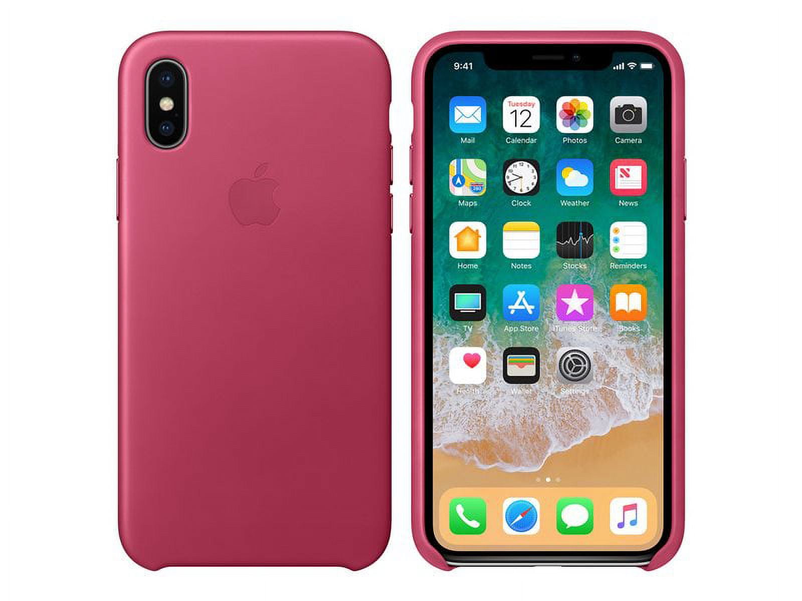 Apple Leather Case for iPhone X, Black - Walmart.com