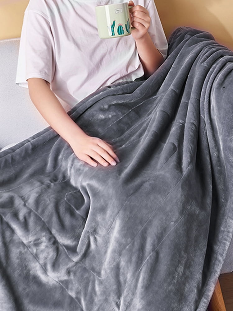 Nyidpsz USB Heated Blanket Soft Flannel Heated Blanket Electric Throw with 3 Heating Levels 10W