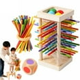thumbnail image 1 of Wooden Stick Game - Wooden Board Games, Colorful Sticks, Dice Tower Toy, Sticks Included, Interactive Fun, 1 of 9