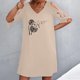 thumbnail image 3 of Vestidos de manga corta con hombros descubiertos y encaje con cuello en V estampado sexy de verano para mujer Fridja bnh5463, 3 of 8
