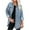 Blue, variant on Wiyuqeen Oversized Denim Jacket Long Sleeve Distressed Boyfriend Jean Coat Button Down Lapel Jean Trucker Jacket for Women Girls
