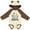 Natural & Brown w Ears, variant on Inktastic Zebra My Paw Paw Loves Me Boys or Girls Long Sleeve Baby Bodysuit