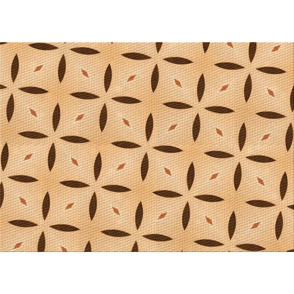 Ahgly Company Machine Washable Indoor Rectangle Transitional Yellow Area Rugs, 2' x 5'