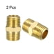 thumbnail image 3 of Conector de tubería de latón, niple hexagonal, 1/4" NPT x 1/4" NPT macho, 2 piezas, 3 of 3