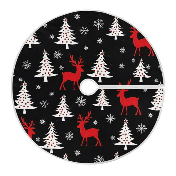 Ryvnso Christmas Tree Skirt Reindeer Christmas Trees Xmas Tree Skirts Ornament Home Decorations 35.4"