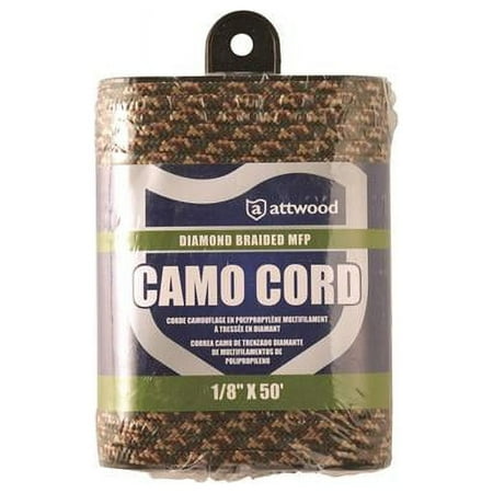 UPC: 0022697117175 | Attwood 11717-2 Diamond Braid MFP Utility Line – 1/8 x 50 Camo