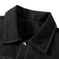 thumbnail image 7 of Fnooota Mens Shirt Jackets, Casual Turn Down Collar Windproof Fall Outerwear with Pockets Black Size 2XL, 7 of 7