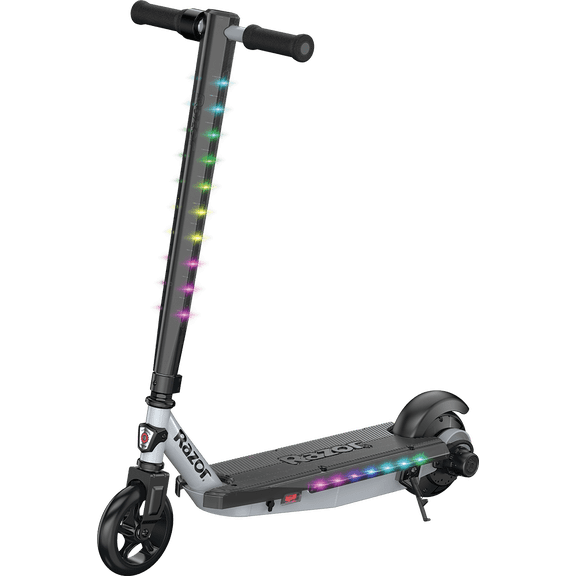 Razor Power Core E90 Lightshow – Electric Scooter for Child Ages 8 , up to 10 mph, Colorful Lights