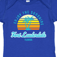 thumbnail image 4 of Inktastic Summer Enjoy the Sunshine Fort Lauderdale Florida in Blue Boys or Girls Baby Bodysuit, 4 of 5