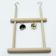 thumbnail image 6 of SPRING PARK Wood Perch Toy with Bell for Bird Parrot Parakeet Cockatiel Conure Cockatoo African Grey Macaw Eclectus Lovebird Finch Canary Budgie Cage Stand Swing, 6 of 7
