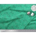 thumbnail image 3 of Soimoi Green polyester Crepe Fabric Star Tetrahedron Geometric Printed Fabric 1 Yard 52 Inch Wide, 3 of 3