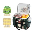 thumbnail image 2 of FORMRS Insulated Cooler Bag 24 Cans Capacity Soft Leakproof Lunch Box with Side Pockets, Green Christmas, 2 of 7