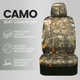 thumbnail image 2 of BDK Hunter Camo Car Seat Covers Full Set with Camo Steering Wheel Cover and Seat Belt Cover Pad – Forest Camouflage Pattern, Automotive Front Seat & Bench Back Seat Cover for Cars Trucks SUV, 2 of 7