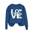 thumbnail image 3 of Ounisa Womens Valentines Sweatshirt Love Heart Graphic Print Pullover Casual Long Sleeve Valentine's Blouse Top, 3 of 5