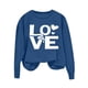 thumbnail image 3 of Ounisa Womens Valentines Sweatshirt Love Heart Graphic Print Pullover Casual Long Sleeve Valentine's Blouse Top, 3 of 5