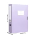 thumbnail image 3 of weibbin File Box Thickened Polypropylene Office Supplies Foldable A4 Retro Style Document Box Plastic File Storage Box 3.5cm Spine, 3 of 6
