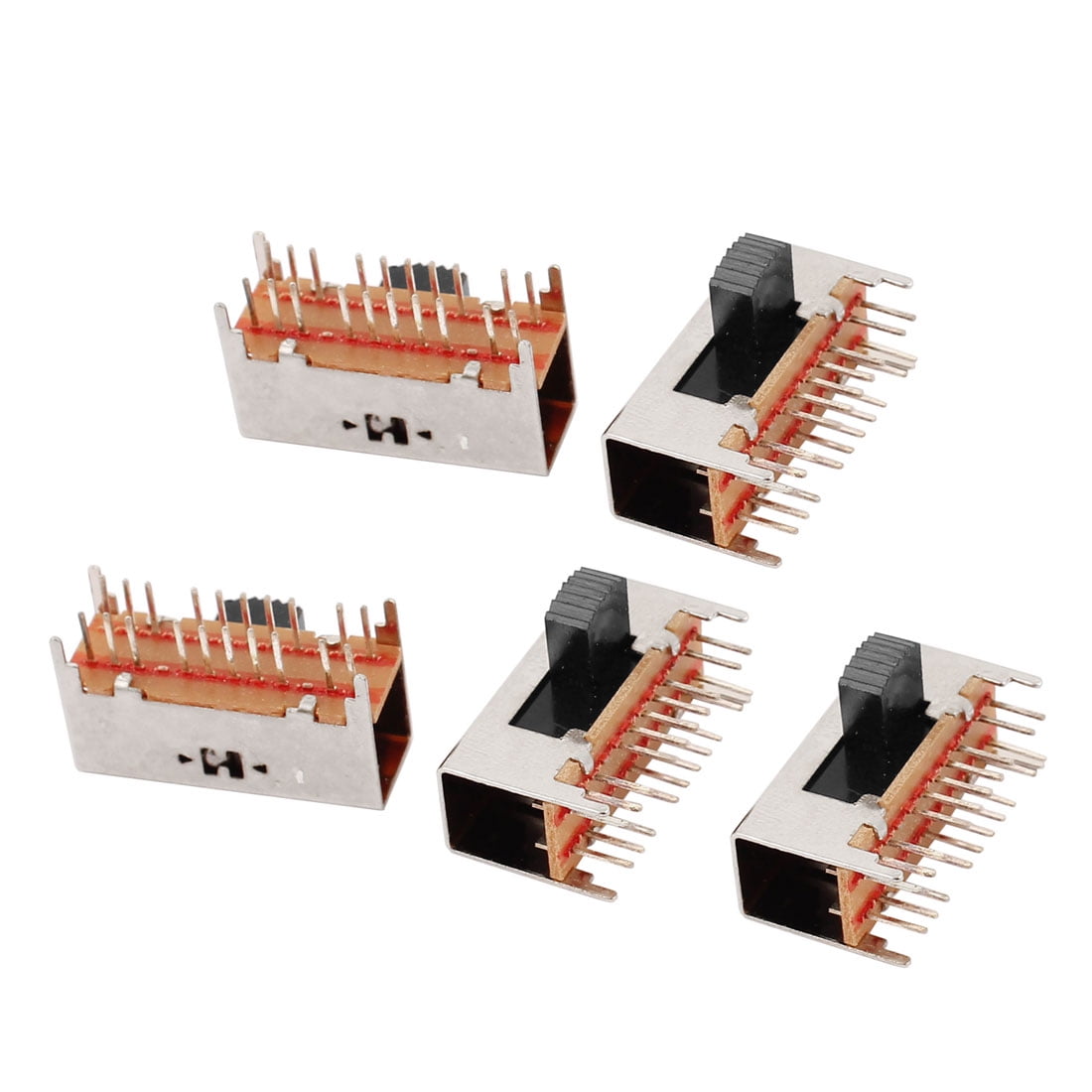 5pcs 4 Position Right Angle 20P Micro Slide Switch Latching Toggle