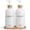 White, variant on Hand and Dish Soap Dispenser Set,16oz Glass Bottles with Printed Labels, Bamboo Tray & Pump, Countertop Soap Dispensers for Kitchen,Luxury, Minimalist & Farmhouse Decor