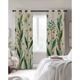 thumbnail image 4 of St Patrick's Day Blackout Curtains for Bedroom Living Room Darkening Curtains 96 Inches Long Spring Leaves Green Flowers Plants Beige Window Curtain 2 Panels Set Window Treatment Drapes 52"x96", 4 of 9