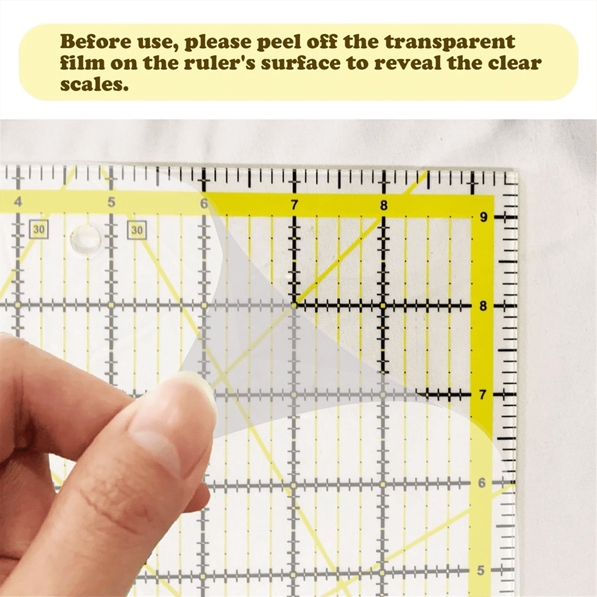 5 Pieces Acrylic Quilting Rulers,Square Sewing Rulers