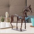 thumbnail image 1 of Estatua de arte de caballo de pie, adorno de escritorio, figura de caballo, decoración, regalo de Navidad, 1 of 8
