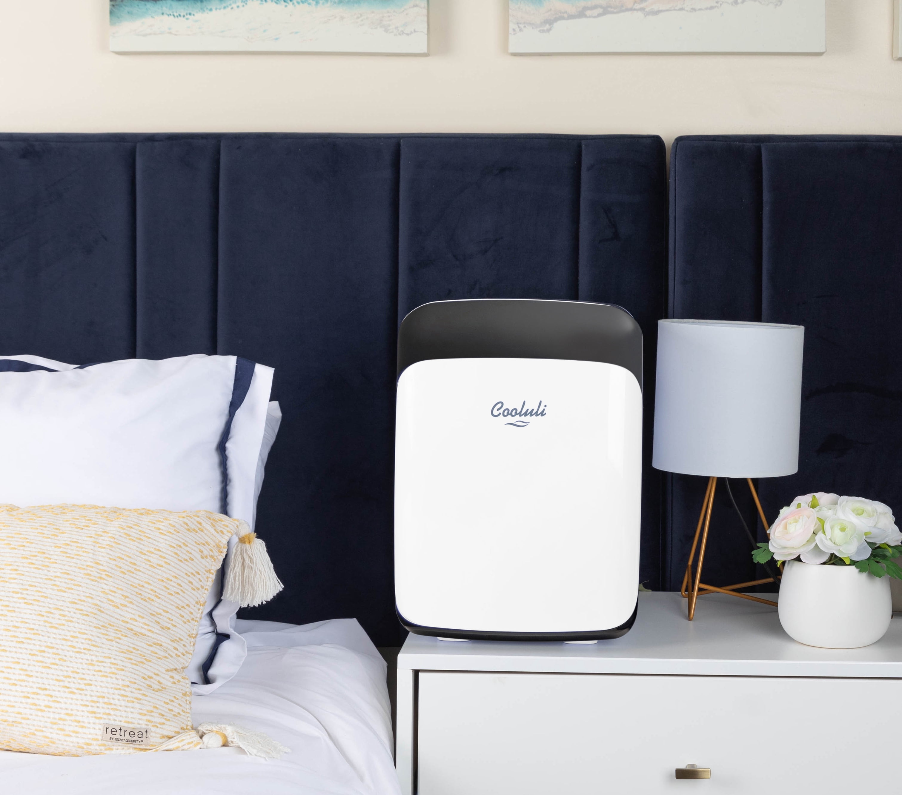 Cooluli Classic White 15 Liter Compact Portable Cooler Warmer Mini Fridge for Bedroom, Office, Dorm, Car - Great for Skincare & Cosmetics (110-240V/12V)