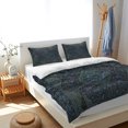 thumbnail image 6 of Retro Bohemia Queen Duvet Cover Set, Southwest Ethnic Tribal Geometric Print Dark Green Floral Decorative 3 Piece Bedding Set with Zipper Closure Soft Breathable Comforter Cover & 2 Pillowcases, 6 of 8