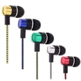 thumbnail image 3 of TOP NEW Soundproof Earphone Lightweight Braided Wiring In-ear Plating Headset, 3 of 6