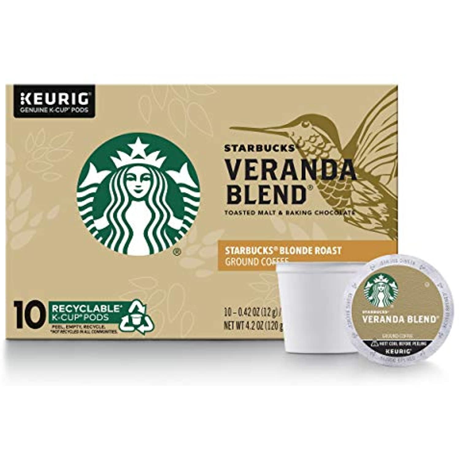 Starbucks Blonde Roast K-Cup Coffee Pods — Veranda Blend For Keurig ...