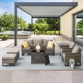 thumbnail image 2 of POCASSY 6 Piece Outdoor Wicker Rattan Sofa Seating Group with Cushions, 2 of 7