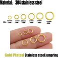 thumbnail image 2 of 200 pcs Gold Plated Stainless Steel Split Rings Jump Rings Connector Rings for Jewelry Making Necklaces Bracelet Earrings Keychain DIY Craft (13299-Gold, 6mm) Gold 6mm, 2 of 6