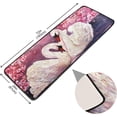 thumbnail image 4 of Dreamtimes Swans Pink Flowers Hallway Runner Rug 2'x6' Kitchen Rug with Rubber Backing Valentines Oil Painting Non Slip Entryway Rug Runner Washable Soft Area Rug for Hallway Bedroom Kitchen Decor, 4 of 6