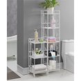 thumbnail image 6 of Pemberly Row Five-Tier Folding Metal Shelf with Scroll Design in White Metal, 6 of 10